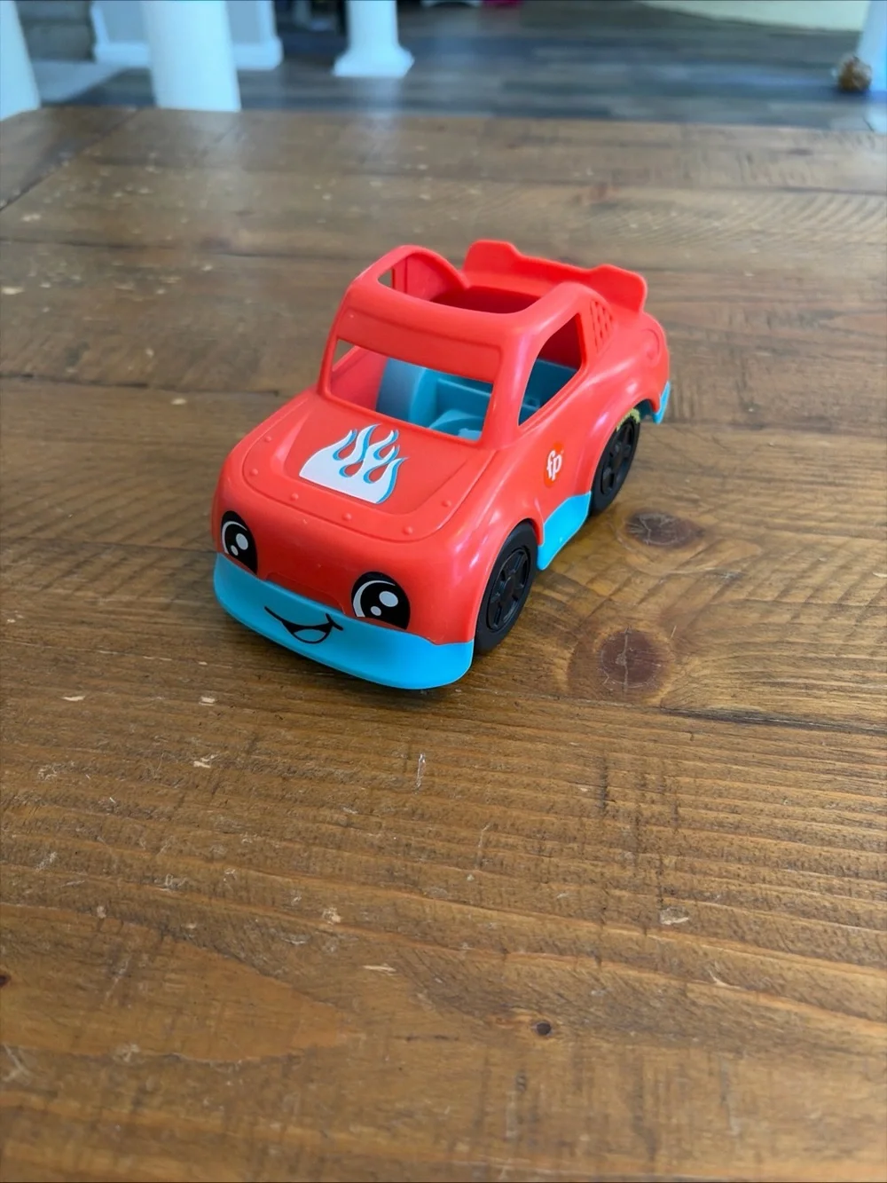 Fisher Price Little People red racing car as is